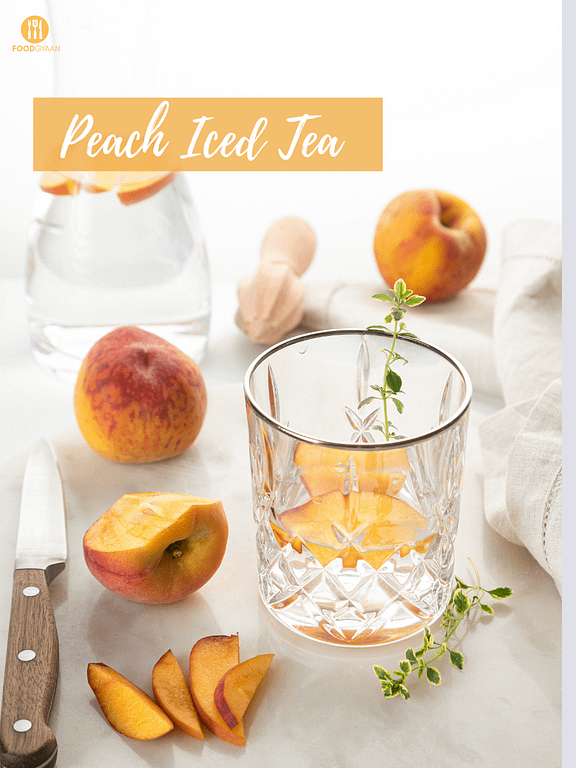 peach iced tea Mocktail